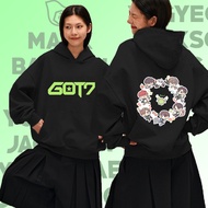 GOT7 Women Hoodies M-3xl Women's Summer Cartoon Print Long Sleeve Hoodie Pure Cotton