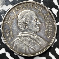 1903教皇諸国教皇レオXIIIメダルロット＃JM5836シルバー！ 31mm 1903 Papal States Pope Leo XIII Medal Lot#JM5836 Silver! 31m