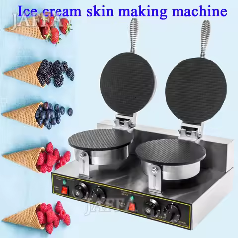Commercial Ice Cream Cone Maker Waffle Machine Automatic Egg Roll Maker Crispy Wafer Biscuit Creator