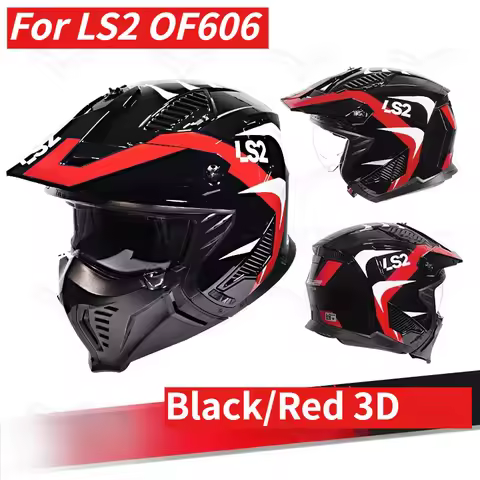 For LS2 OF606 Retro motorcycle Helmet Removable Chin Guard Lightweight KPA Shell for City Cruising &