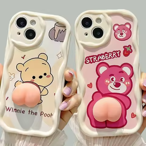3D Cute Ass Buttocks Soft Phone Case for Xiaomi Redmi Note 12 12S 11 11S 10 10S 9 9S 8 Pro A1 A2 Plu