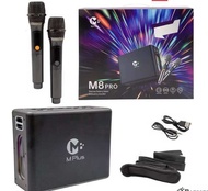 ลำโพงไร้สาย ลำโพงพกพา ลำโพงบลูทูธ เชื่อมต่อกับโทรศัพท์มือถือ ลำโพง M plus M8 pro แถมไมค์ไร้สาย 2 ตัว