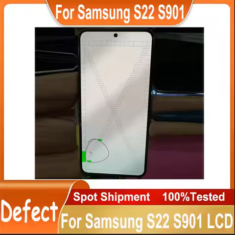 Defect LCD For Samsung S22 5G S901 S901B S901B/DS LCD Display Touch Screen Digitizer Assembly For Sa