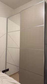 IKEA 趟門 連身鏡衣櫃組合 150cm x 66cm x 236cm