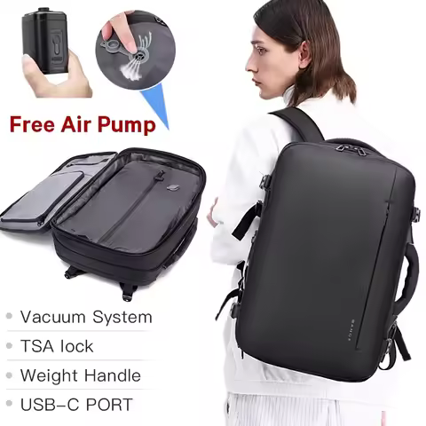 Vacuum backpack with pump compression backpack for travel,36L Backpack With Vacuum Seal Anti theft S