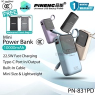 【3C Certified】Pineng PN-831 10000mAh Powerbank 22.5W Fast Charging Power Bank Pineng Powerbank PN-83