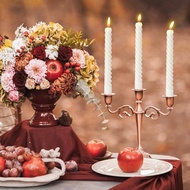 White Taper Candles Set Of 4,Dripless Long Candle Sticks,8 Hrs Clean Burning Unscented Tapered Candl