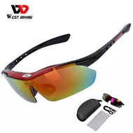 West Biking Cycling Glasses Cycling Eyewear Men Outdoor Goggle Glasses Sunglasses Windproof UV400 Ga