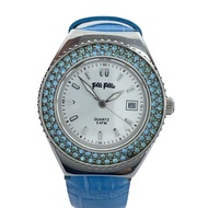 Follie others quartz wrist watch analogues leather SLV SS Direct from Japan Secondhand