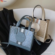 【In stock】COACH6510 Women Bags Tote Bag Mid size Hot Sale Temperament Small Square Bag M TBGI