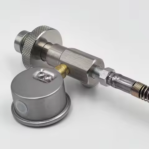 Air Paint Soft Ball Accessories CO2 HPA DIN G5/8 Connect Fill Station Filling Charging Adaptor Gauge