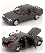 Diecast  Mercedes Benz C Klasse W202 MOPF 1997 Grey Metallic 1:18 norev