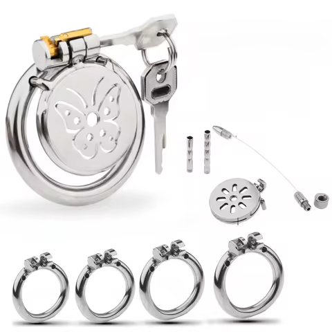 Upgraded CB Lock Cock Cage Chastity Cage Longterm for Male Men Urethral Extreme Toys for Man Small F