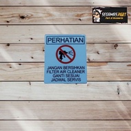 Honda Water/C Element Notice label Sticker