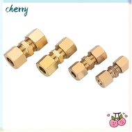 CHERRY Tube Fitting Connector, Brass Multiple Sizes Brass Compression Fitting, Connector Straight Co