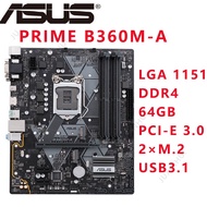 ASUS PRIME B360M-A LGA 1151 Motherboard DDR4 64GB PCI-E 3.0 2×M.2 USB3.1 HDMI Micro ATX B360M B360