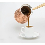 Turkish Cezve COFFEE POT engraved decoration by hand copper plated - (ركوه قهوا )FOR ESPRESSO CUP