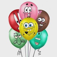 12PCS 12 Inch New SpongeBob Latex Balloon Baby Shower Child Birthday Party Decoration Balloon Helium