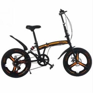 X4 Foldable Bicycle Folding Bike 20 In Ch 7 Speed Dolphin Frame Double Disc Brake Adult Outdoor Bicycle