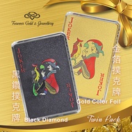Poker Card | Gold Color Foil | Black Diamond | Playing Card | Game Card | Forever Gold & Jewellery