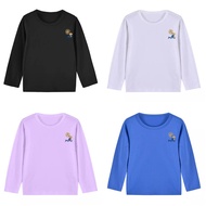 kids cartoon tee Selesa Kanak-kanak Baju T-Shirt Budak lelaki Budak perempuan Lengan Panjang Gaya Je