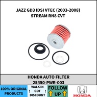 HONDA AUTO FILTER (25450-PWR-003) CITY SEL / JAZZ GD3 IDSI VTEC (2003-2008) STREAM RN8