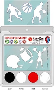 Ruby Red Paint Face Paint, 2ML X 3 Colors - College Sports Paint (Georgia)