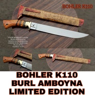 Golok Sembelih Bohler K110 Original Burl Amboyna Limited Edition Super