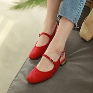 PRE-ORDER 韓國人手製/BLACKPINK JENNIE同款Chacha (RED) 平底鞋