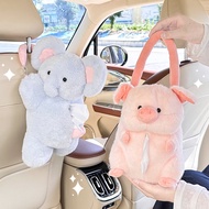 Love Cartoon Car Tissue Box Plush Doll Car Seat Back Tissue Pump Influencer Car Tissue Box 3GQ7