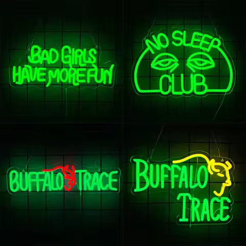 Buffalo Trace Led Neon Sign, Bar Business Wall Lamp, Suitable For Decor Of Beer Bars, Clubs, Man Cav