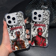 Deadpool Marvel Comics Clear Phone Case For Samsung A57 A37 A56 5G A55 A54 A53 A17 A16 A15 A06 A07 A