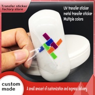 UV Transfer Sticker Crystal Label Pressure Sensing Glass Cup Cosmetic Bottle Plastic Corporate LOGO 