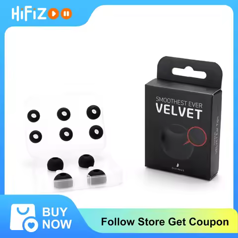 ELOIT/DIVINUS Velvet Silicone Earphones Ear Tips for Nozzle Size 3-5mm,Soft Deeply Eartips For IEMs