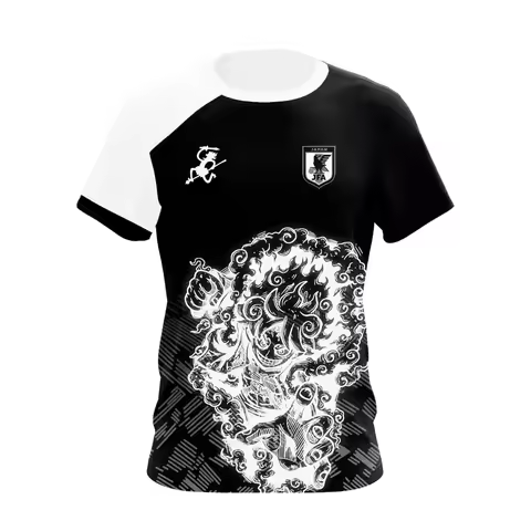 Japan One Piece Series Luffy Football Jersey Training Kit Loose Oversized Neutral Football Sports Br