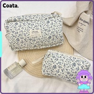 COATA Makeup Bag, Handheld Floral Print Cosmetics Bag, Portable Begonia Flower/Rose Sundries Storage