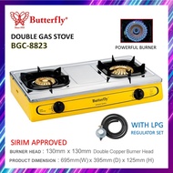 BUTTERFLY BGC8823 Double Gas Cooker / Gas Stove / Dapur Gas 2 Mata Api Besar BGC 8823