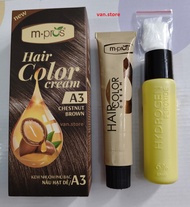 [Đủ Màu]Combo 5 Hộp Kem Nhuộm Phủ Bạc Dưỡng Chất Thiên Nhiên M.Pros Tặng Kèm Chai Oxy +Găng Tay/  Đe