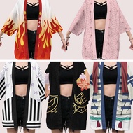 Anime Demon Slayer Kimetsu no Yaiba Printed Cloak Iguro Obanai Akaza Kibutsuji Muzan Cosplay Kimono 