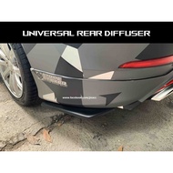 Universal Rear Diffuser Skirt Civic Elantra K3 Vios City Altis Sonata K5 Almera Lancer Inspira Saga Waja Camry