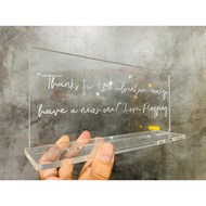 DIY Acl Table Sign Acrylic Tabletop Can Shoot Laser Text To Order W24xh12cm.thickness 5mm