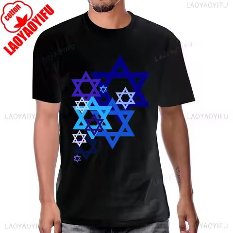 New Arrival Shalom Star of David Solomonnos Seal Graphic T-shirt Cotton Casual Fashion Man Tshirt Hi