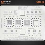AMAOE Stencil SAM:14 For SAMSUNG A10 - A70 Exynos7870 7904 9610 CPU Reballing Stencil IC SM5713 S2MU