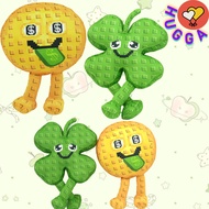 HUGGA Pixel Four Leaf Clover Plush Toy Cute Simulated Coin Doll Plush Toy for Kid Boy Girl Plushie D