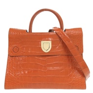 Christian Dior Ever 橙色鱷魚皮兩用手提包 1406 [二手] Christian Dior 克里斯汀·迪奧