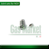 ชุดฟิตติ้งตาไก่ น็อตขันตาไก่ ยาว 2.5 ซม สำหรับท่อแก๊สรถยนต์ NGV/CNG ใส่ท่อ 6 มม  - Fitting Set 2.5 mm long for NGV / CNG for 6 mm pipe