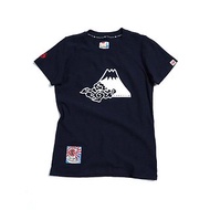 江戶勝 日系 大漁系列 可愛富士山 短袖T恤-女裝 (丈青色) #上衣
