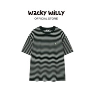 WACKY Willy Kiky Wappen Stripe Short Sleeve T-Shirt Green (80032OSTSSU_H5GNXX)