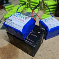 Khối pin Lithium thay bình acquy xe máy.(Khối 5AH). Bình acquy kích đề xe máy. Bình pin Lithium lon