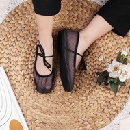 YS Women's Flat shoes Mesh Mesh Mesh fishnet shoes Belle